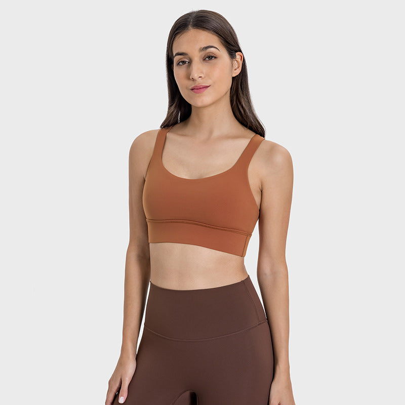 New Sports Underwear Women's Hem Widened Cross Beauty Back