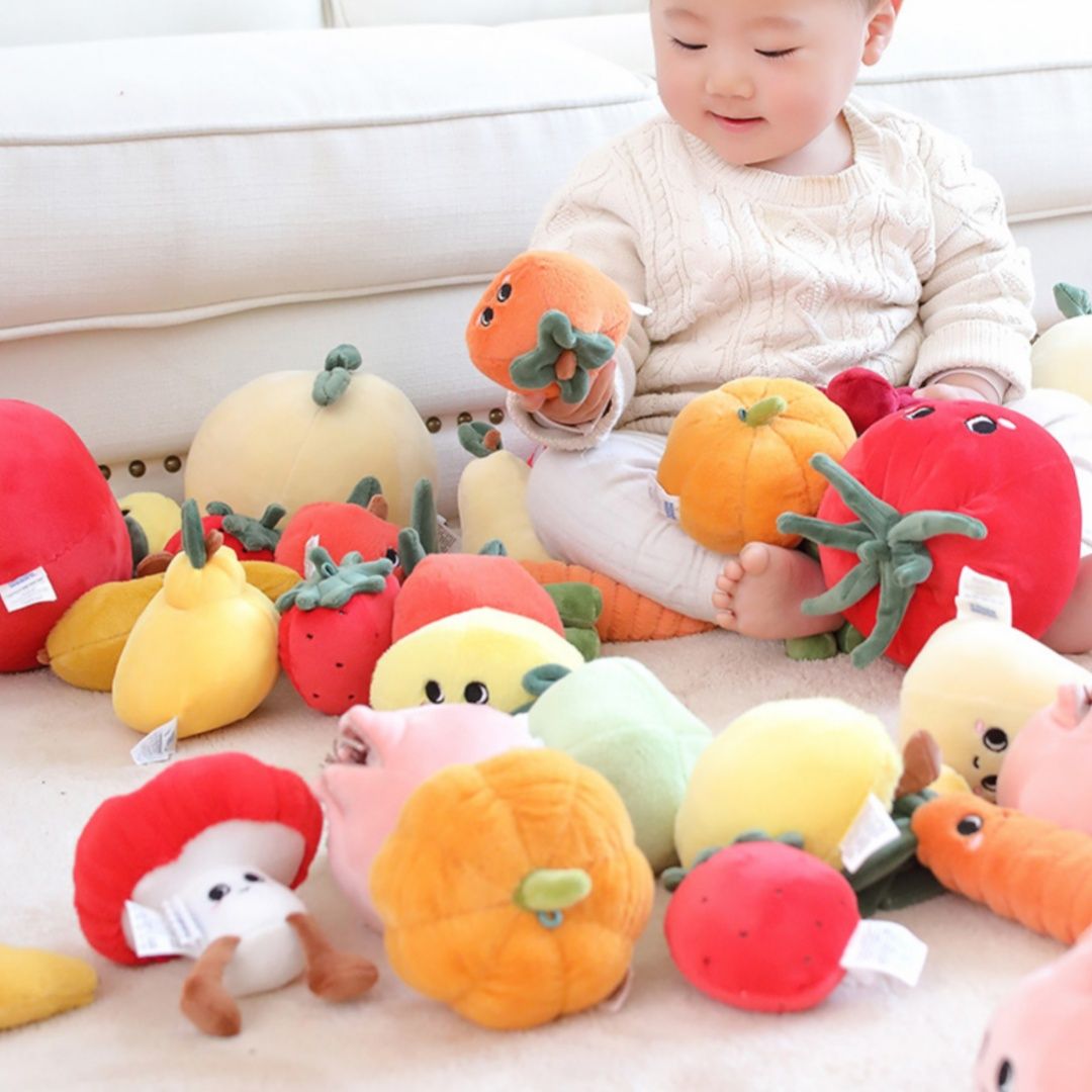 Children's Cognitive Fruit And Vegetable Plush Toys For Early Childhood Education