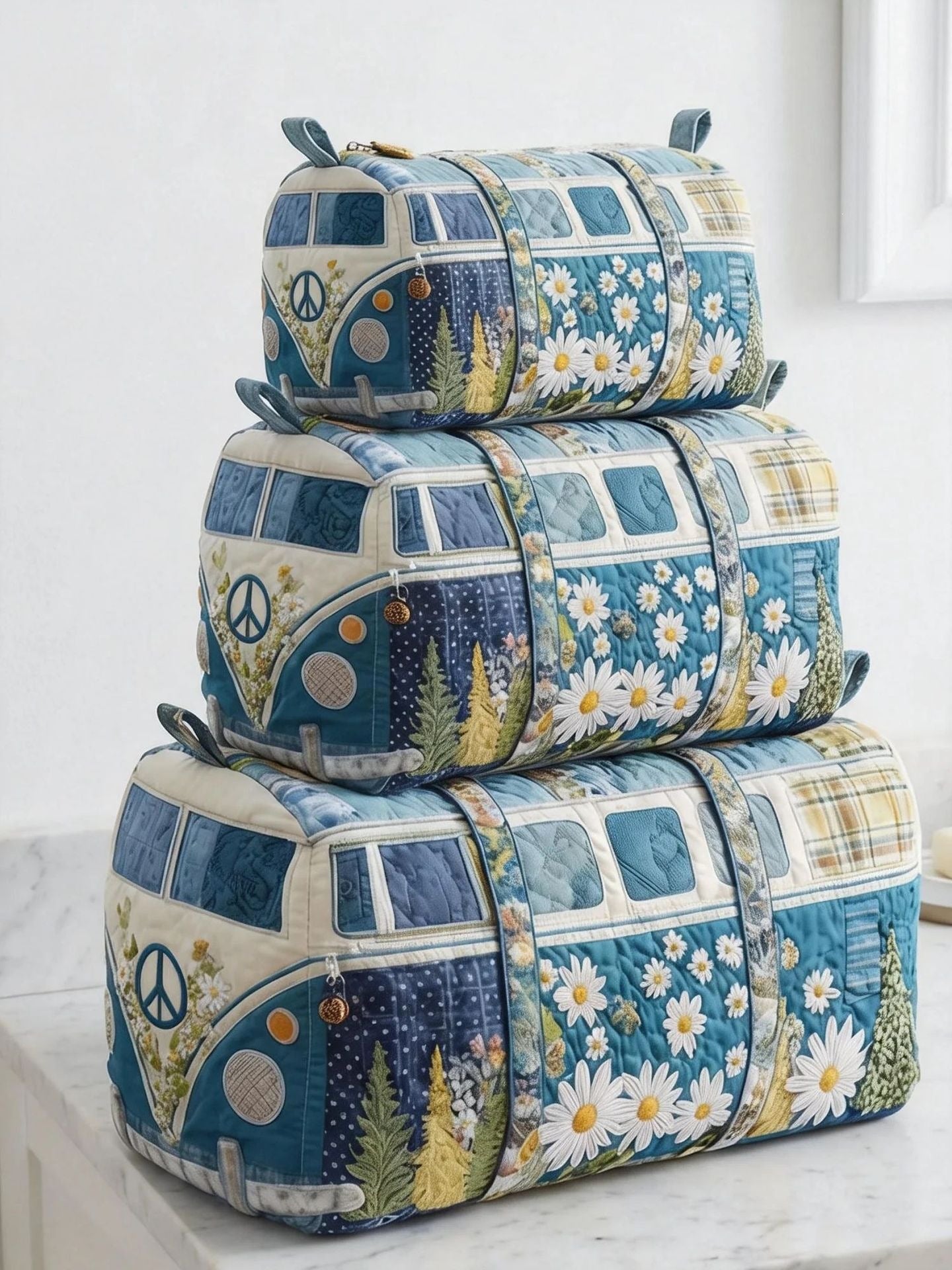 Printed Storage Makeup Three-Piece Set Multifunctional Bag