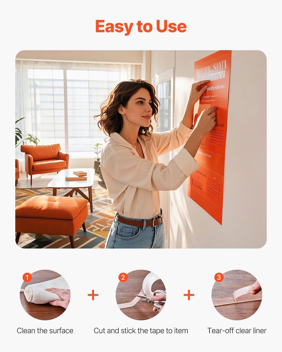 Strong Adhesive, Waterproof, High Temperature Resistant, Long-lasting Double-sided Tape, A Must-have For Home DIY And Office Use.
