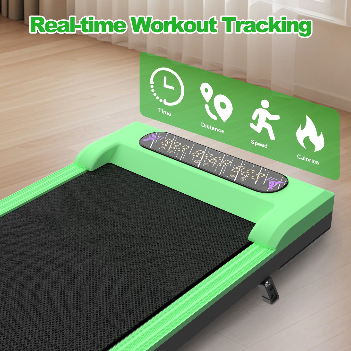 Foldable Treadmill With Handle Bar & Incline, 2 In 1 Upgrade Portable Under Desk Walking Pad And Vibration Pad With Remote Control For Home Office Small Spaces