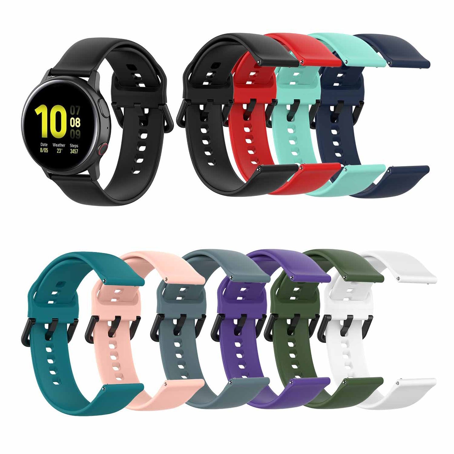 Silicone Watch Strap Compatible With Galaxy Watch Active 2