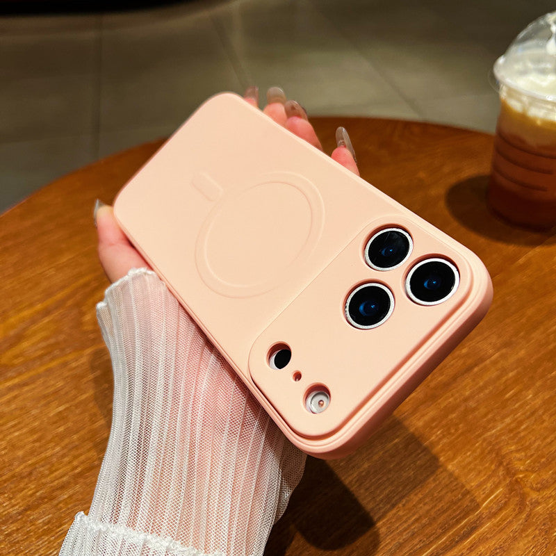 Magnetic Liquid Phone Case, Minimalist, Full-body Protection, Drop-proof