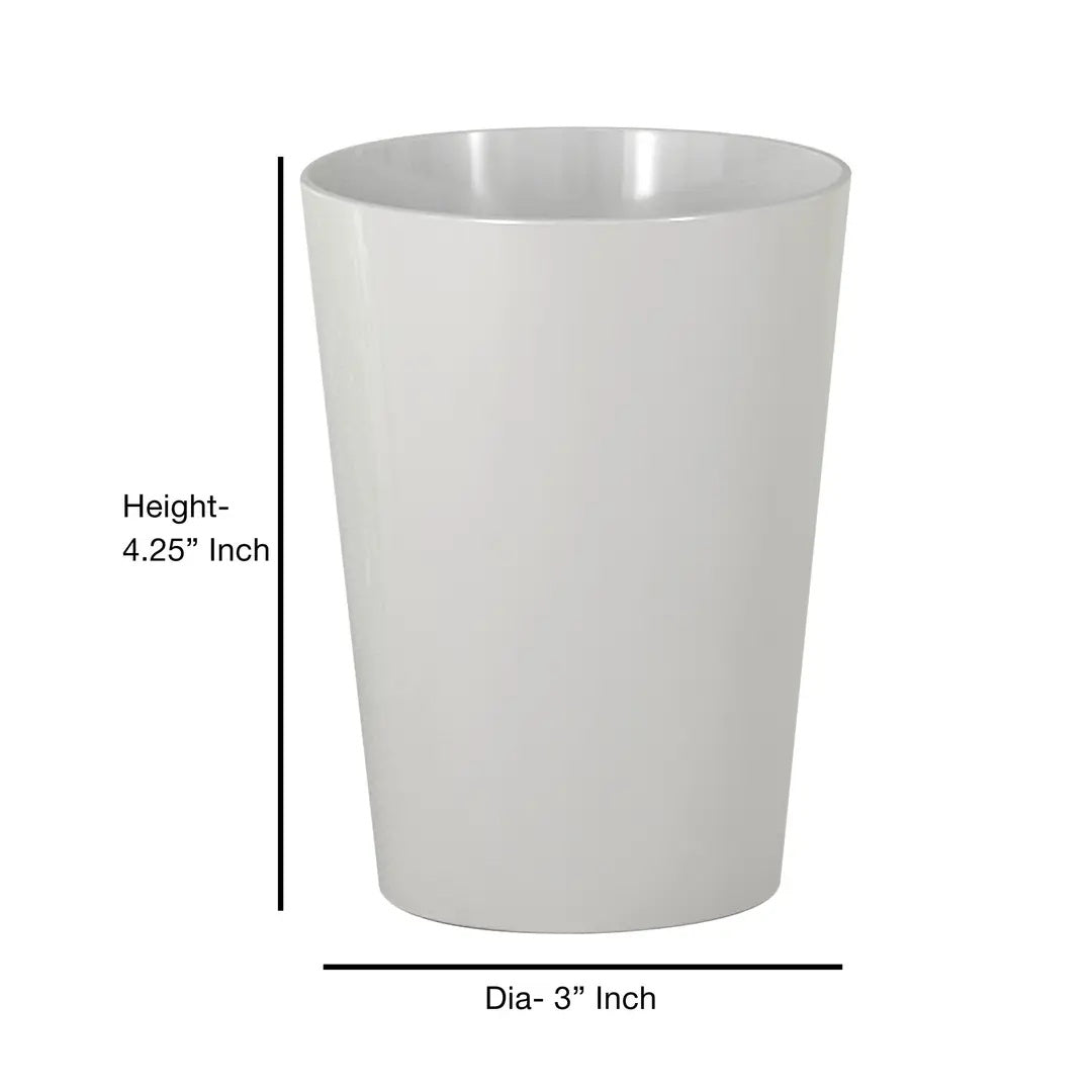 Resin Bathroom Tumbler Cup Decorative Rinse Cup,Drinking Glass,Toothbrush & Makeup Brush Holder For Vanity Countertops,Sink & Desk White