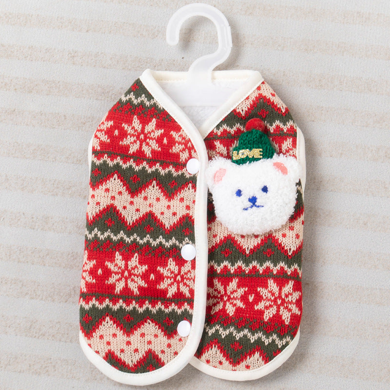 Vest Teddy Warm Cat Clothes Pet Apparel