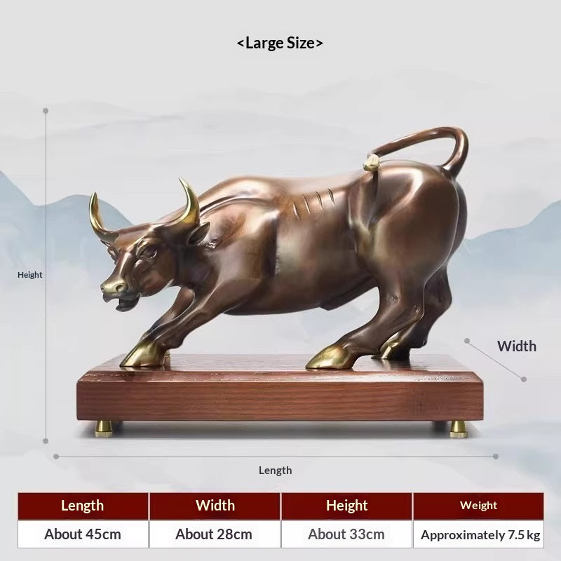 Bronze Ox Craftsmanship American-style Office Desk Home Decor Item