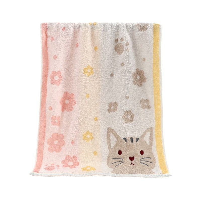 Soft Absorbent Embroidered Jacquard Towels For Home Use