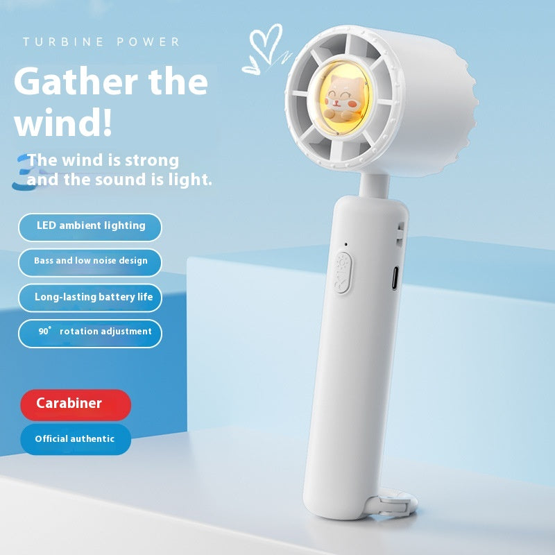 Portable Ice Compress Small Handheld Fan USB Rechargeable Cooling Fan