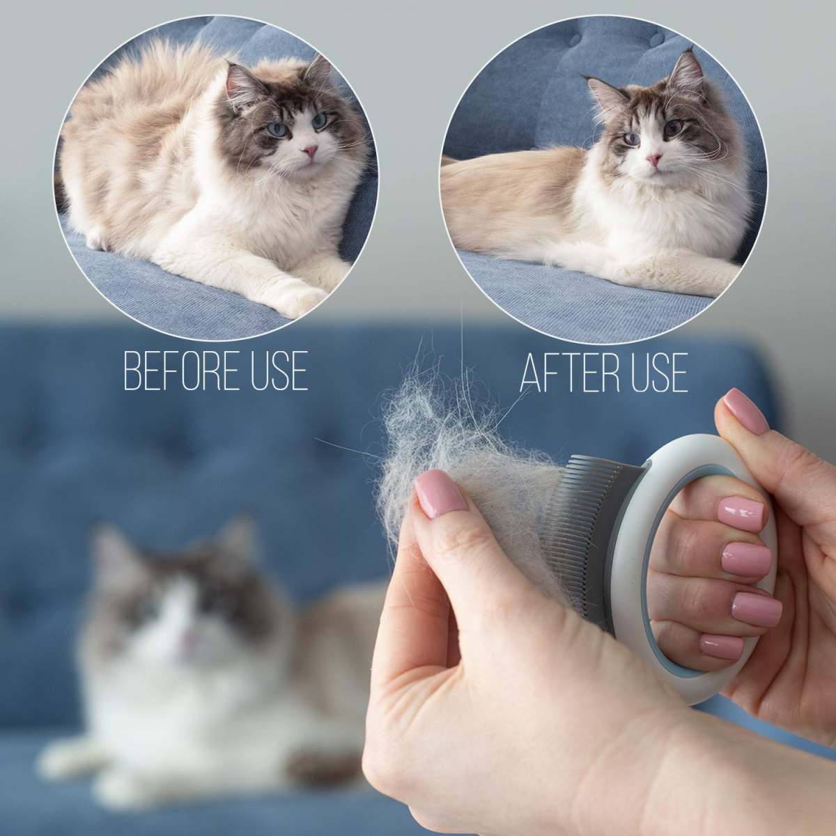 Pet Comb Effective Grooming Deshedding Dematting Tool For Your Cat's And Dog's Hair Problem