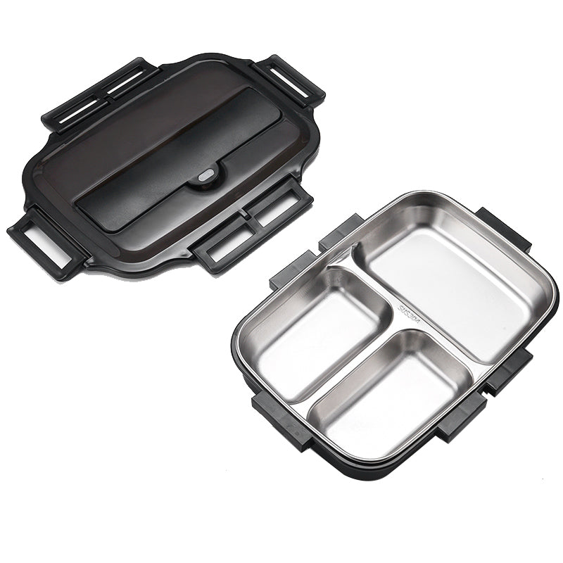 Insulation Lunch Box 3 Compartments Stainless Steel Lunch Container Food Box