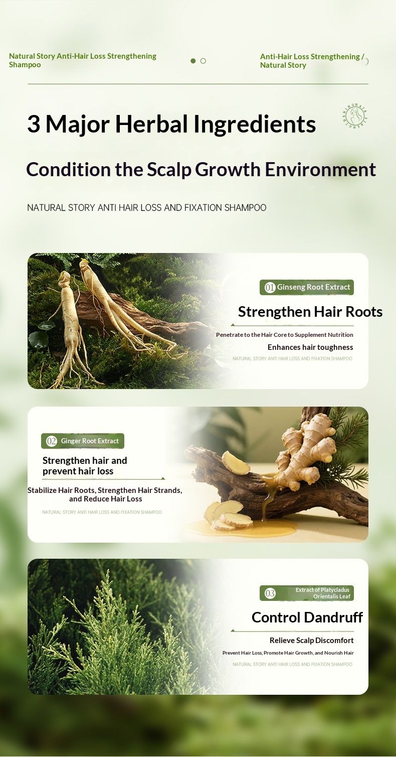 Gentle Hair Nourishing Smooth-Flowing, Oil-Control Volumizing Shampoo