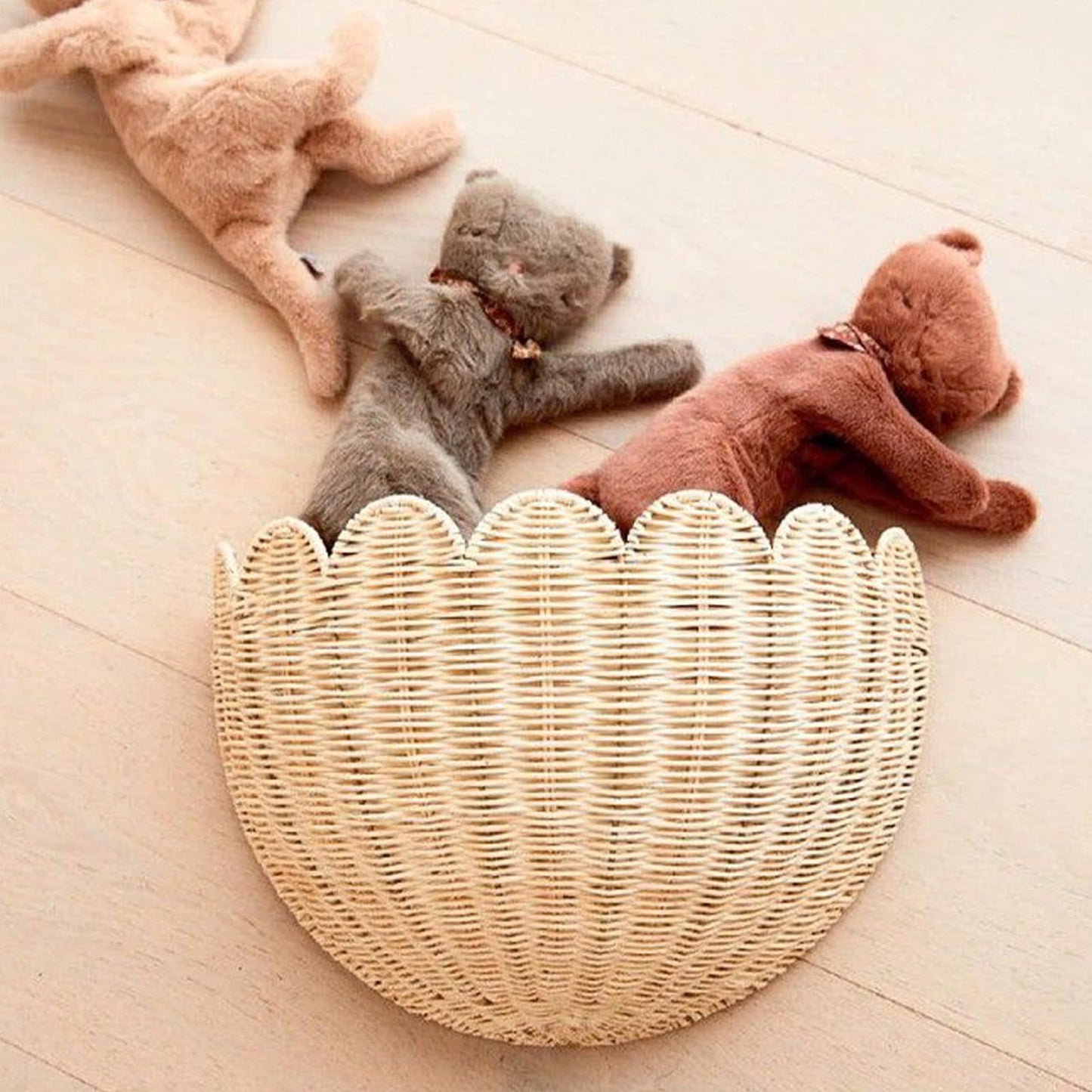 Rattan Lace Wall-Hanging Basket For Home And Guesthouse Wall Decor