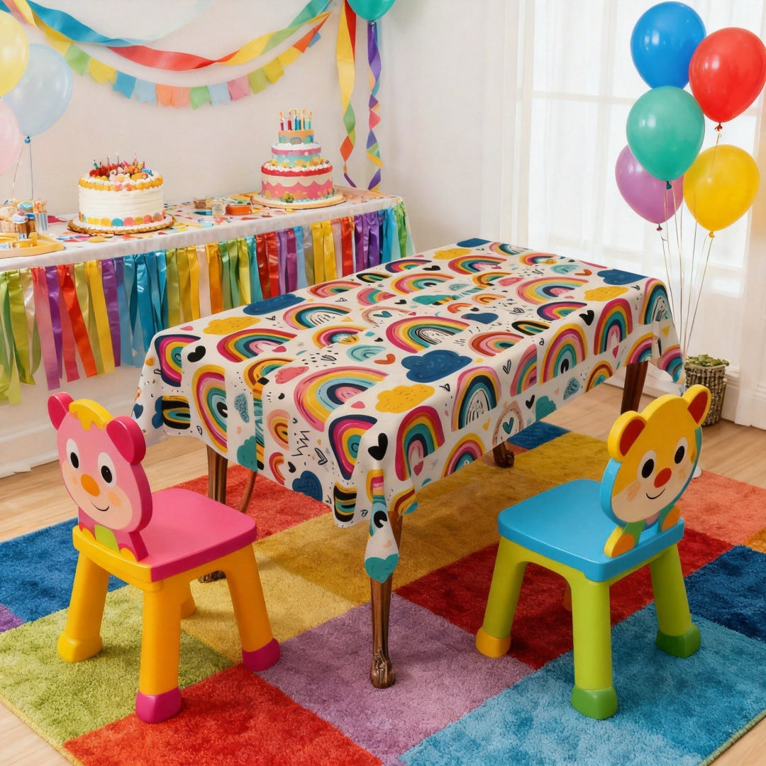 Water-wash, Scald-proof Desk Mat Instagram-style Rectangular Tablecloth