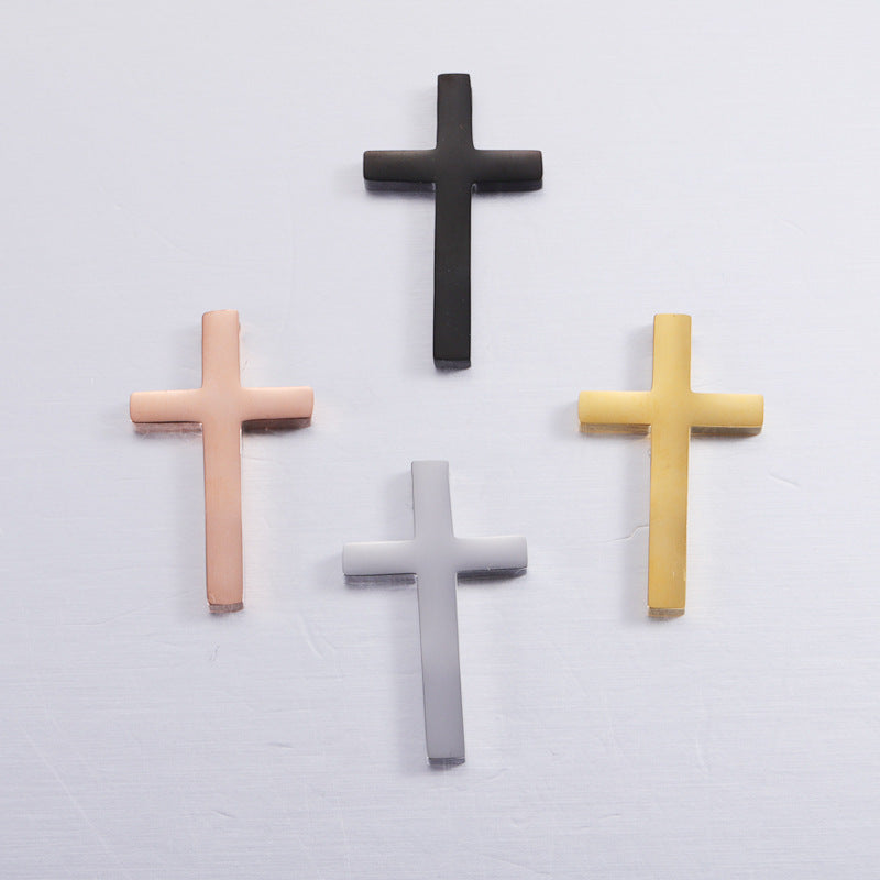 Mirror Stainless Steel Cross Ornament Accessories