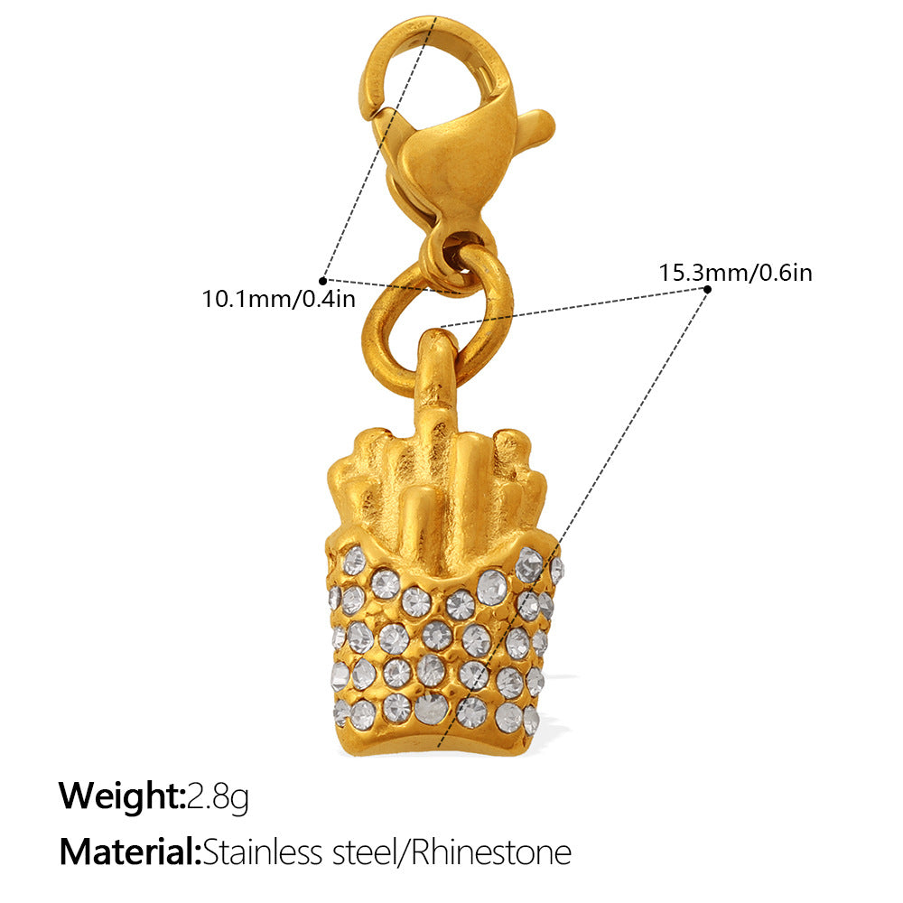 Cute And Sweet Style Pizza Candy Food Series Lobster-shaped Pendant For DIY Bracelet Or Necklace, Exquisite Accessories