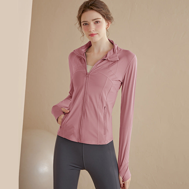 Womens Tight-fitting Quick-dry Cycling And Workout Top Long-sleeve Fitness Wear