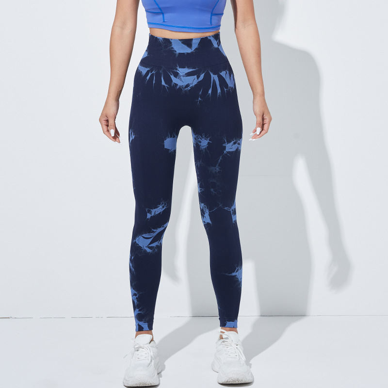 European And American-style Tie-dye Seamless Yoga Pants