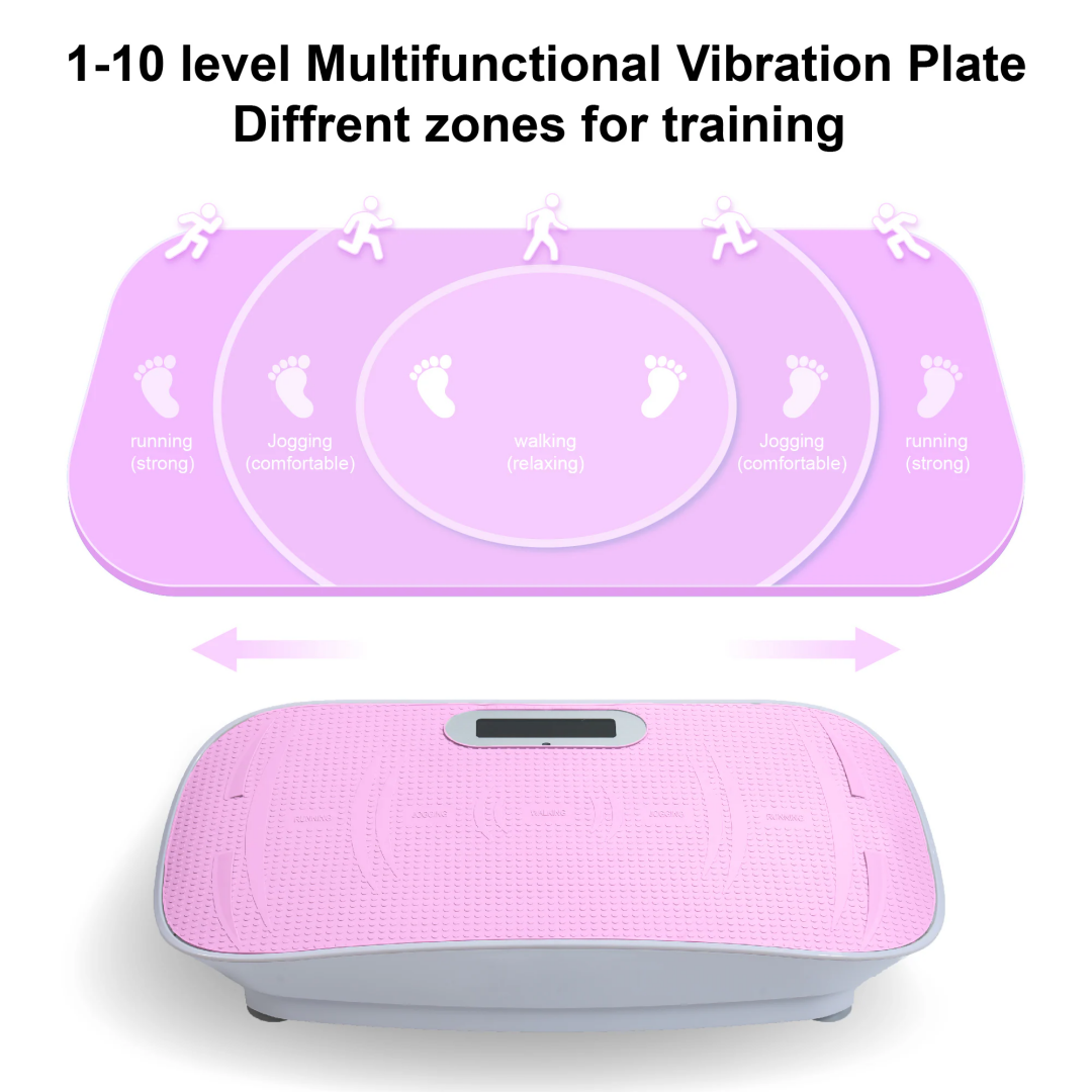 Full Body Vibration Platform Crazy Fitness Massage 10-Frequency Weight Loss & Fat Burner Shaking Machine For Unisex