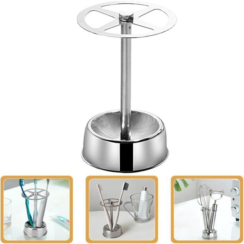 Ins Makeup Brush Storage Rack Stainless Steel Toothbrush Holder Storage Rack