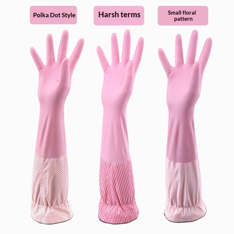 Kitchen And Household Cleaning Waterproof Rubber Gloves