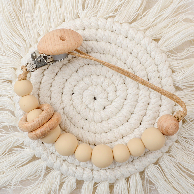 Baby Supplies Creative Baby Silicone Beads Teething Chewable Pacifier Chain Anti-Lost Strap