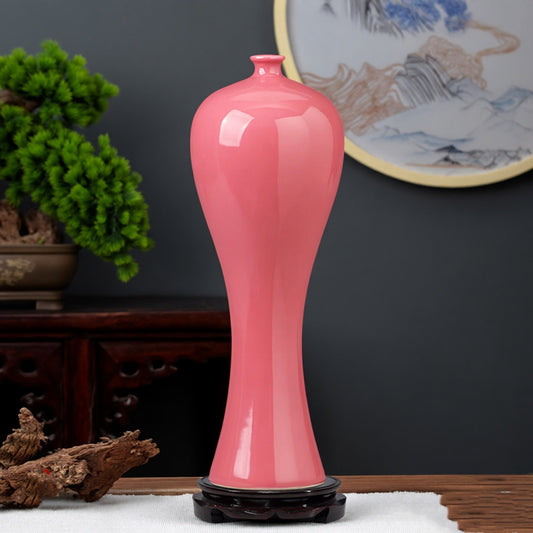 Ceramic Beauty Vase With Colored Glaze Flower Vase And Floral Arrangement Holder