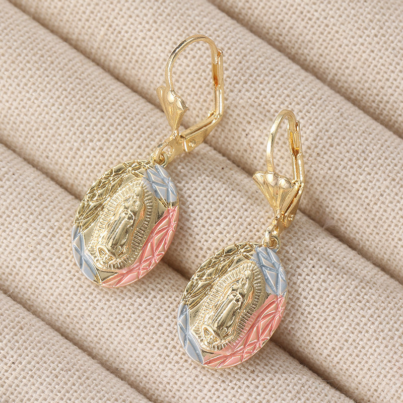 Morning Moon Cross-Border European And American Heart-Shaped Zircon Copper Earrings, Gift For Best Friends, Wholesale In Stock, Yiwu Source