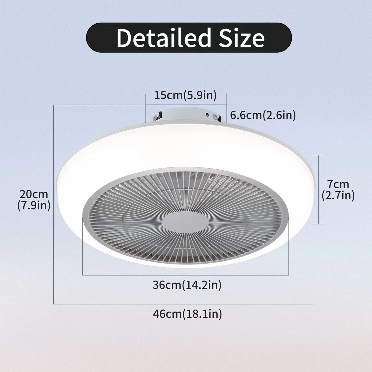 Ceiling-mounted Smart Fan-light With Powerful Airflow