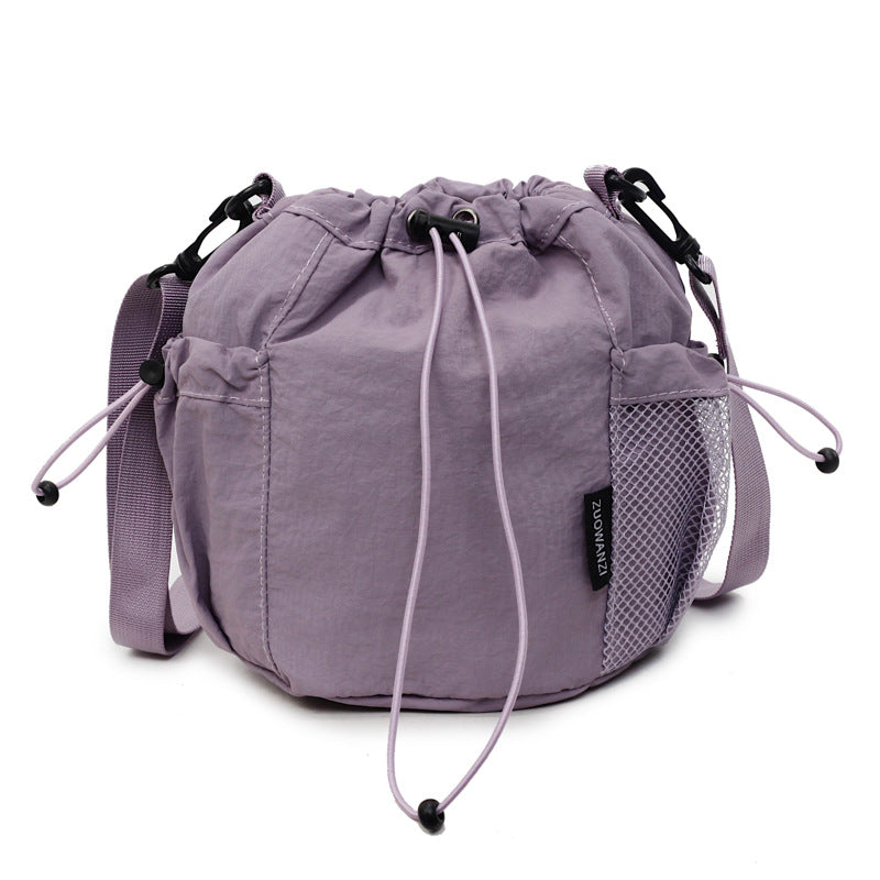 New Drawstring Crossbody Bag Womens Korean-style Lightweight Casual Design