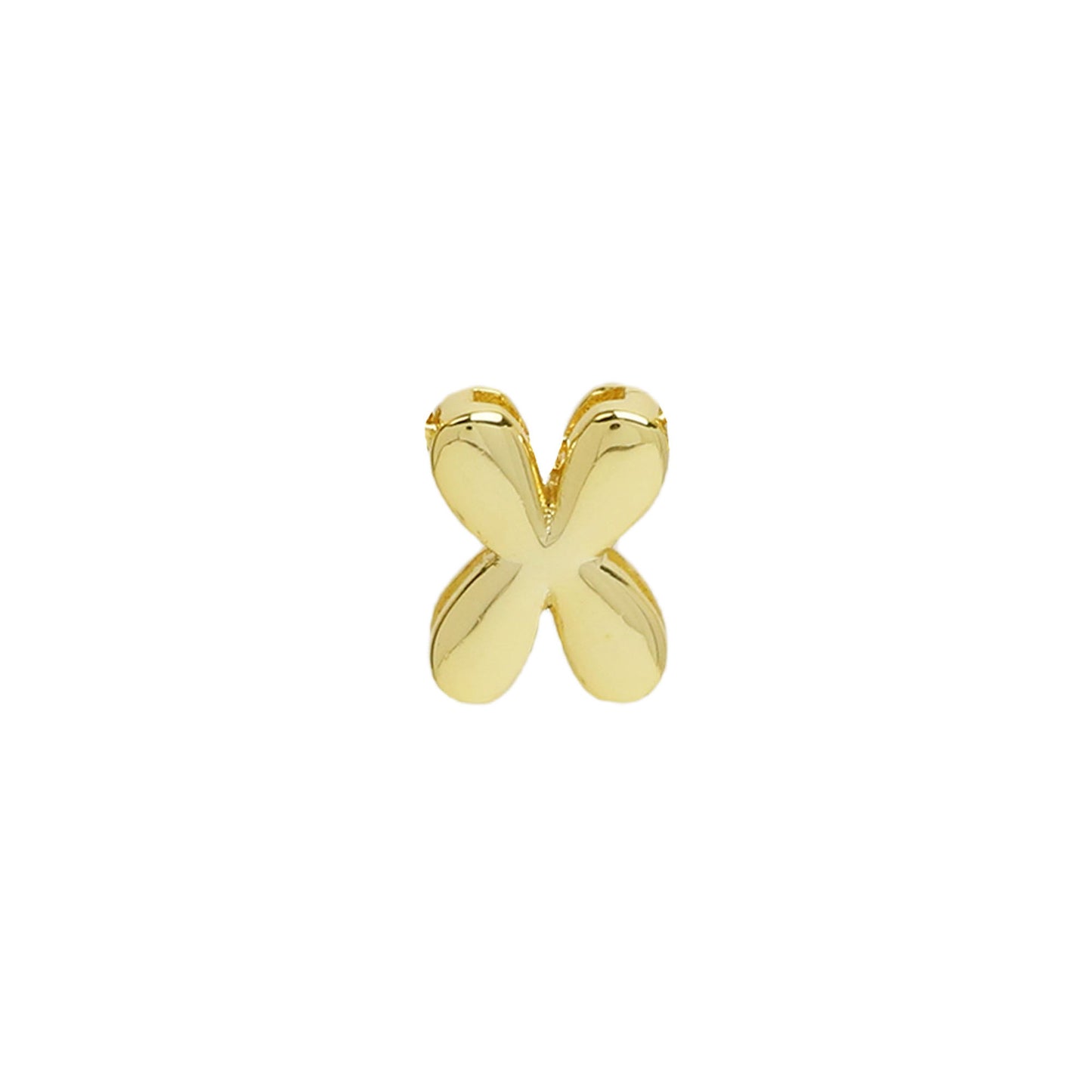 18k Brass Smooth Surface Bubble DIY Combination Name Bracelet Letter Accessories