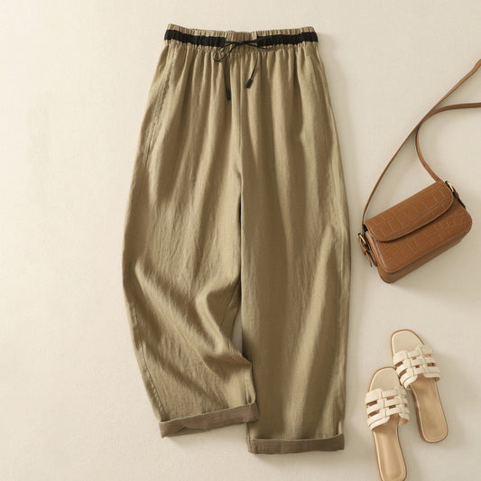 Summer New Korean-Style Relaxed Plus-Size Womens Pants