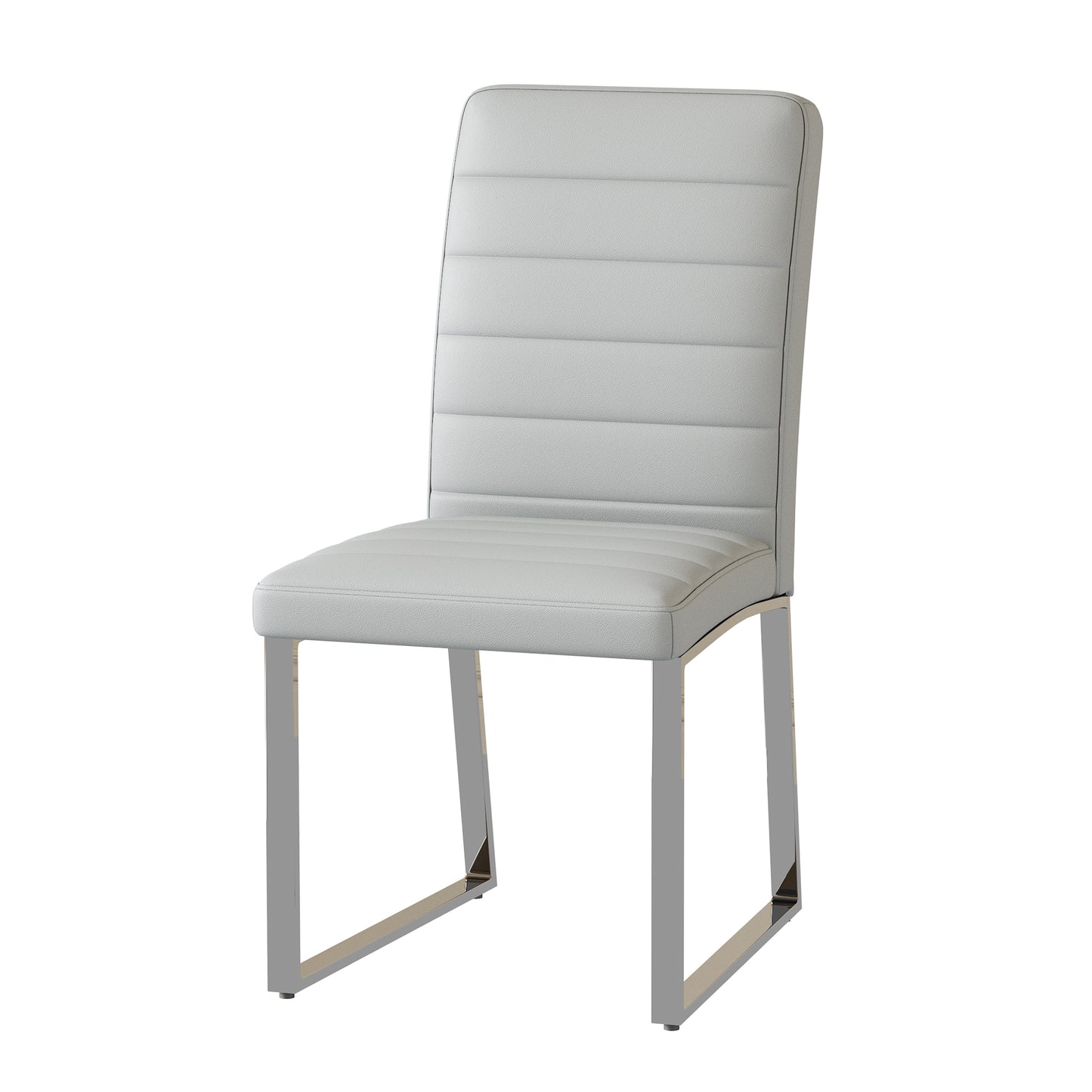 2-Pack - Premium PU Office Dining Chairs With High-density Foam, Sturdy Iron Legs  Electroplate Spray Paint , Multiple Colors. Easy Assembly