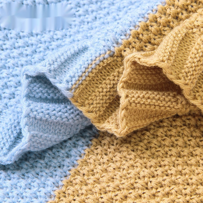 INS Best-selling Knitted Rainbow Swaddle Blanket For Boys And Girls
