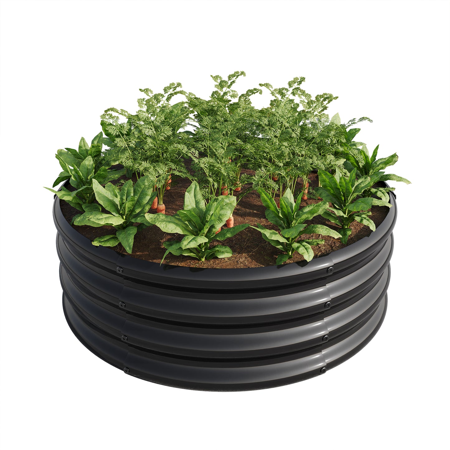 Galvanized Raised Garden Bed, Outdoor Planter Raised Garden Beds, Round Freedom Raised Garden Beds For Horticulture Vegetables, Fruits, Flowers