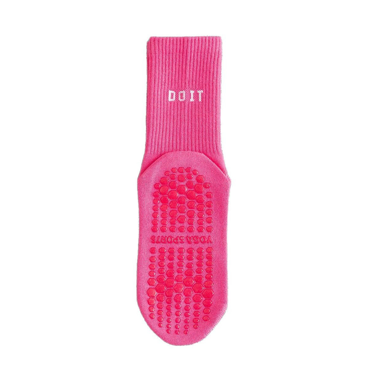 Women's Fitness Women's Socks Trendy Letter Mid-calf Yoga Socks Simple Non-slip Sweat-absorbent Breathable
