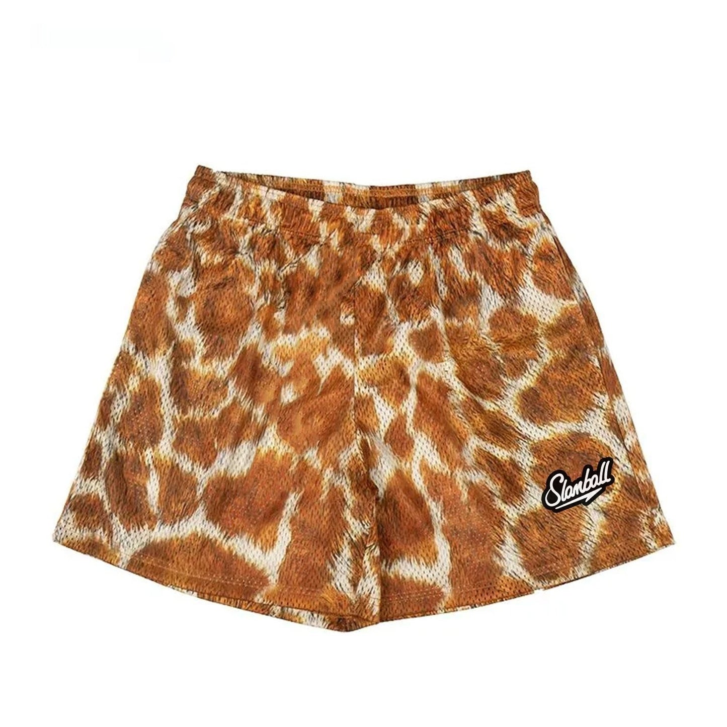 Leopard Print Fitness Training Shorts Men's Sports Pants Basketball