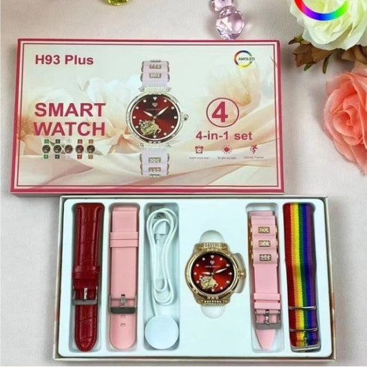 Round-Screen Womens Smartwatch With Heart Rate Monitoring Fitness Tracking