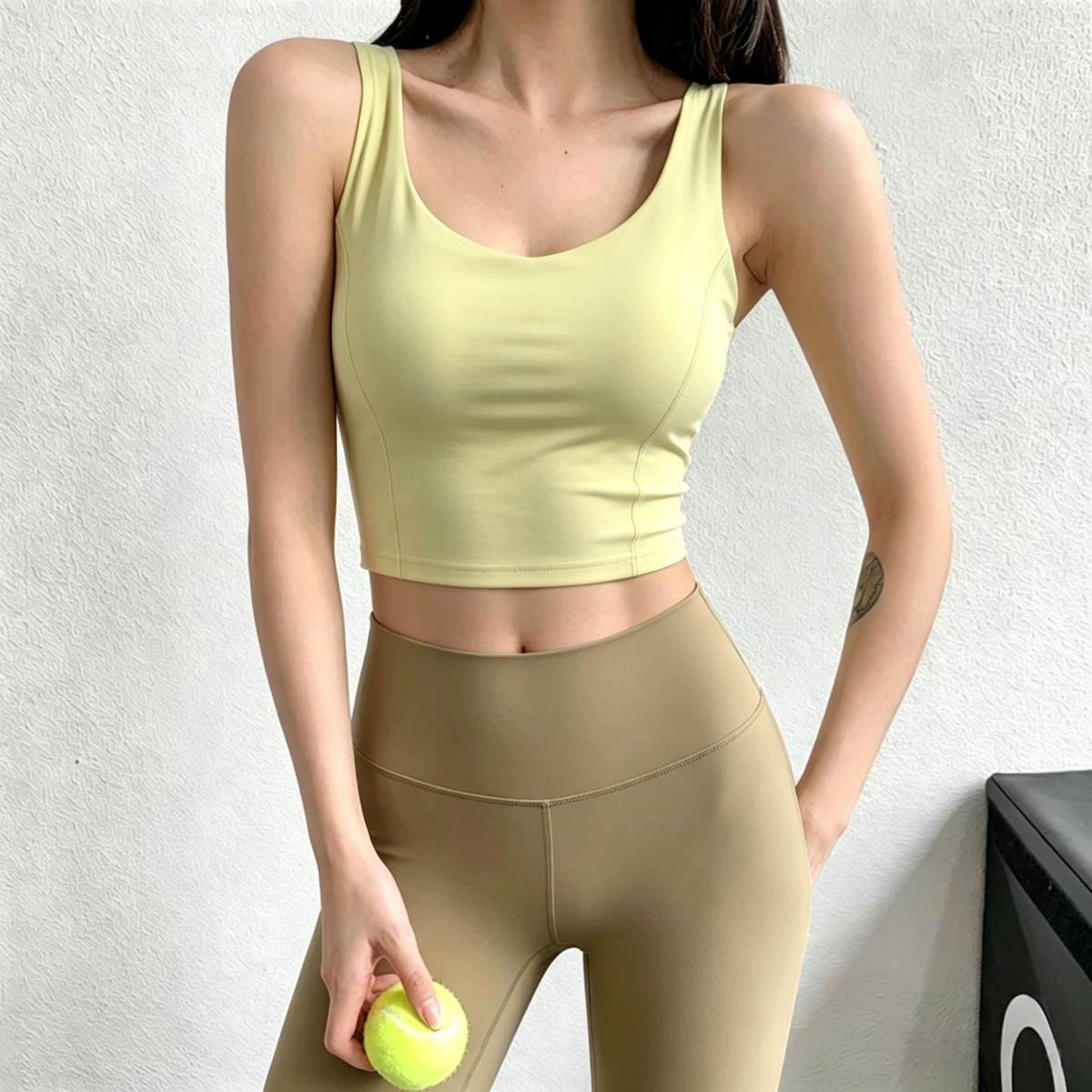 Womens Shock-Resistant High-Elastic Running And Fitness Tank Top