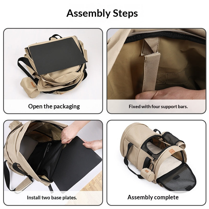 Multi-Functional Foldable And Detachable Pet Carrier For Outings