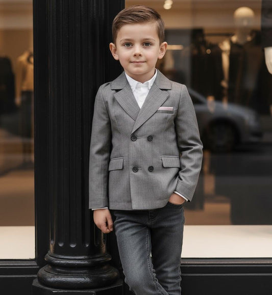 Boy Spring Summer Formal Blazer Smart Suit Kids Junior Senior School Jacket3-12