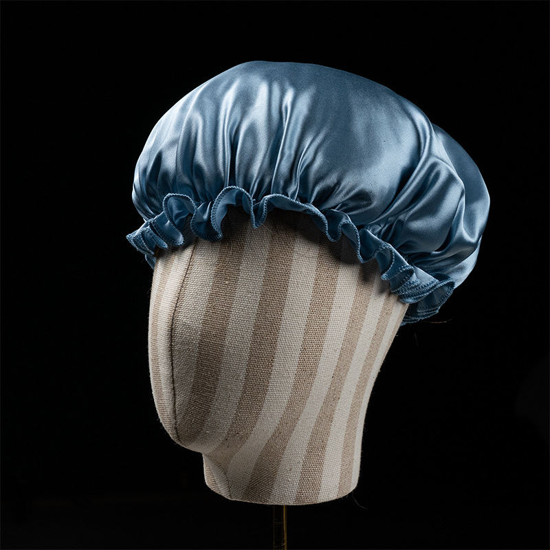 Lace-trimmed Silk Hair Cap For Women