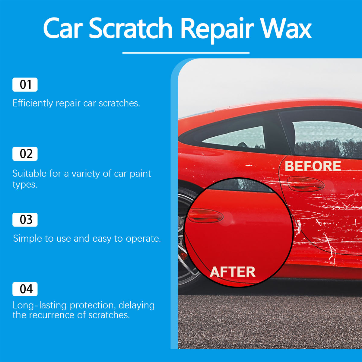 Rayhong Car Scratch Recovery Cream Car Paint Scratch Scratch Repair Car Paint Paint Care