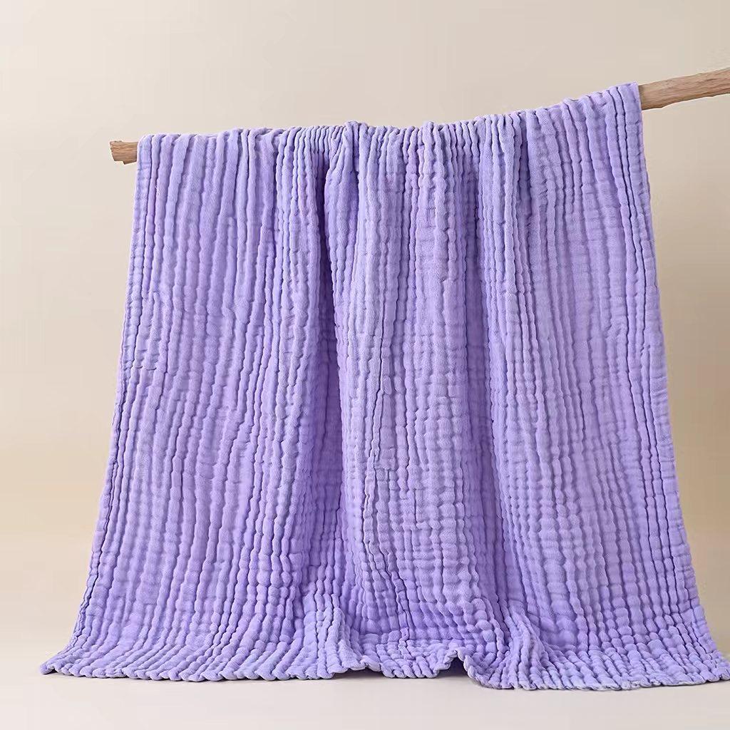 Childrens Plain Six-Layer Gauze Bath Towel