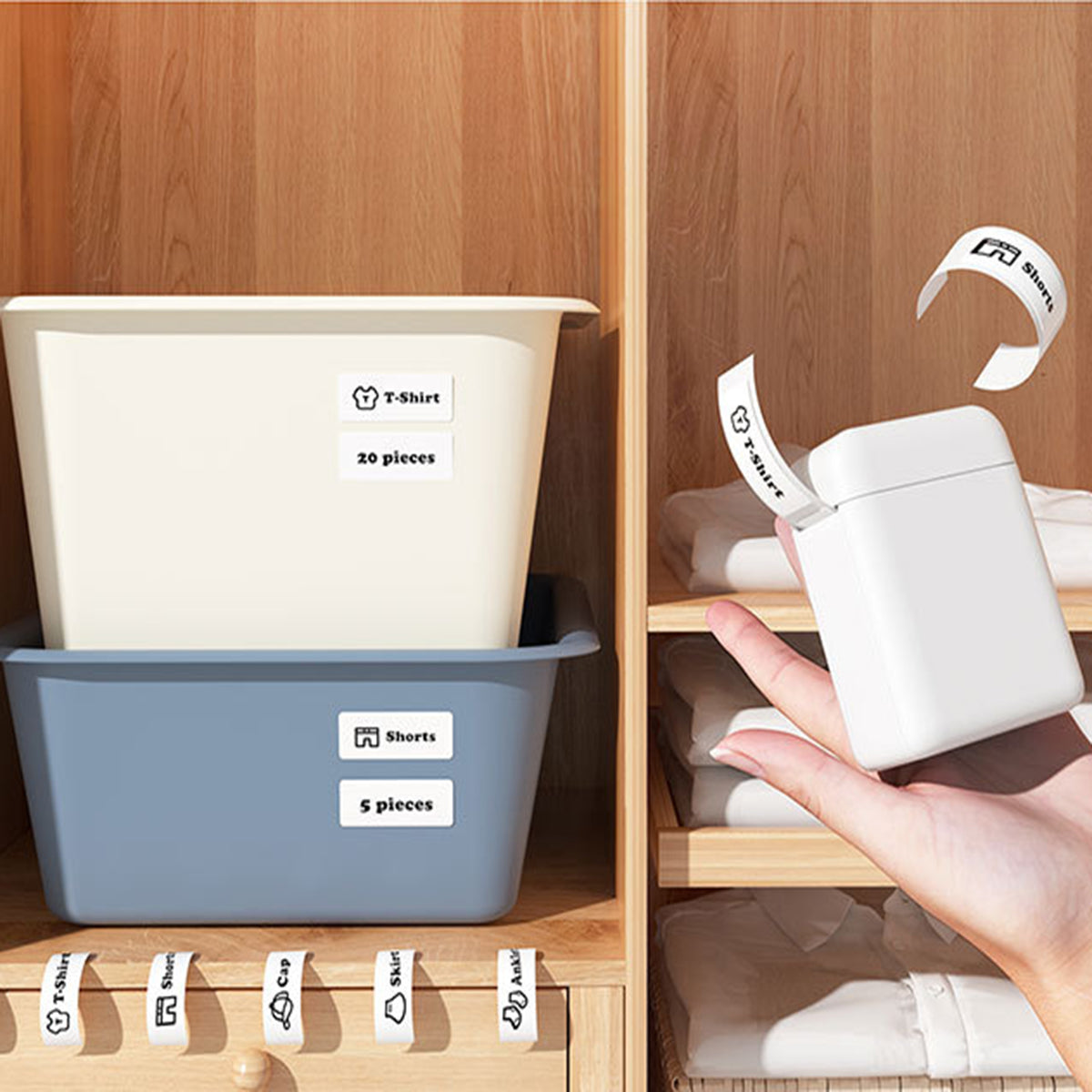 L12 Bluetooth Label Maker Machine Wireless Thermal Label Printer Sticker Gift AU