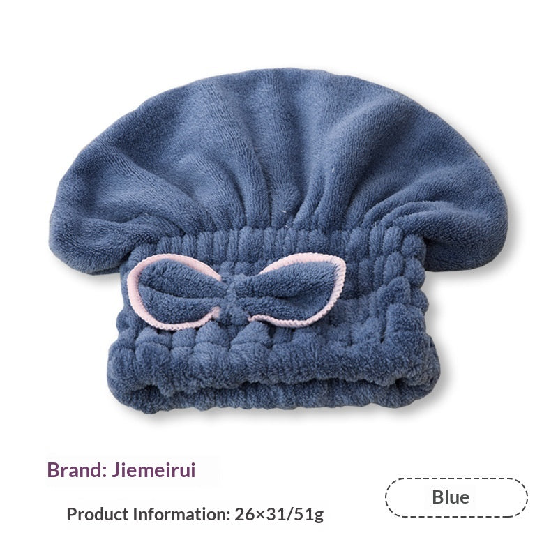 Cute Korean-style Water-absorbent Hair-drying Towelbath Cap