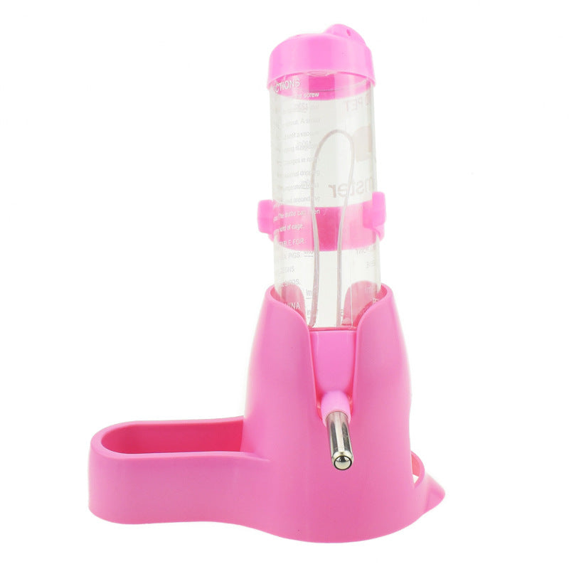 Small Pet Water Bottle Kettle Plastic Water Fountain Totoro Hedgehog Cooling House Tableware Bracket Food Basin Two-in-one