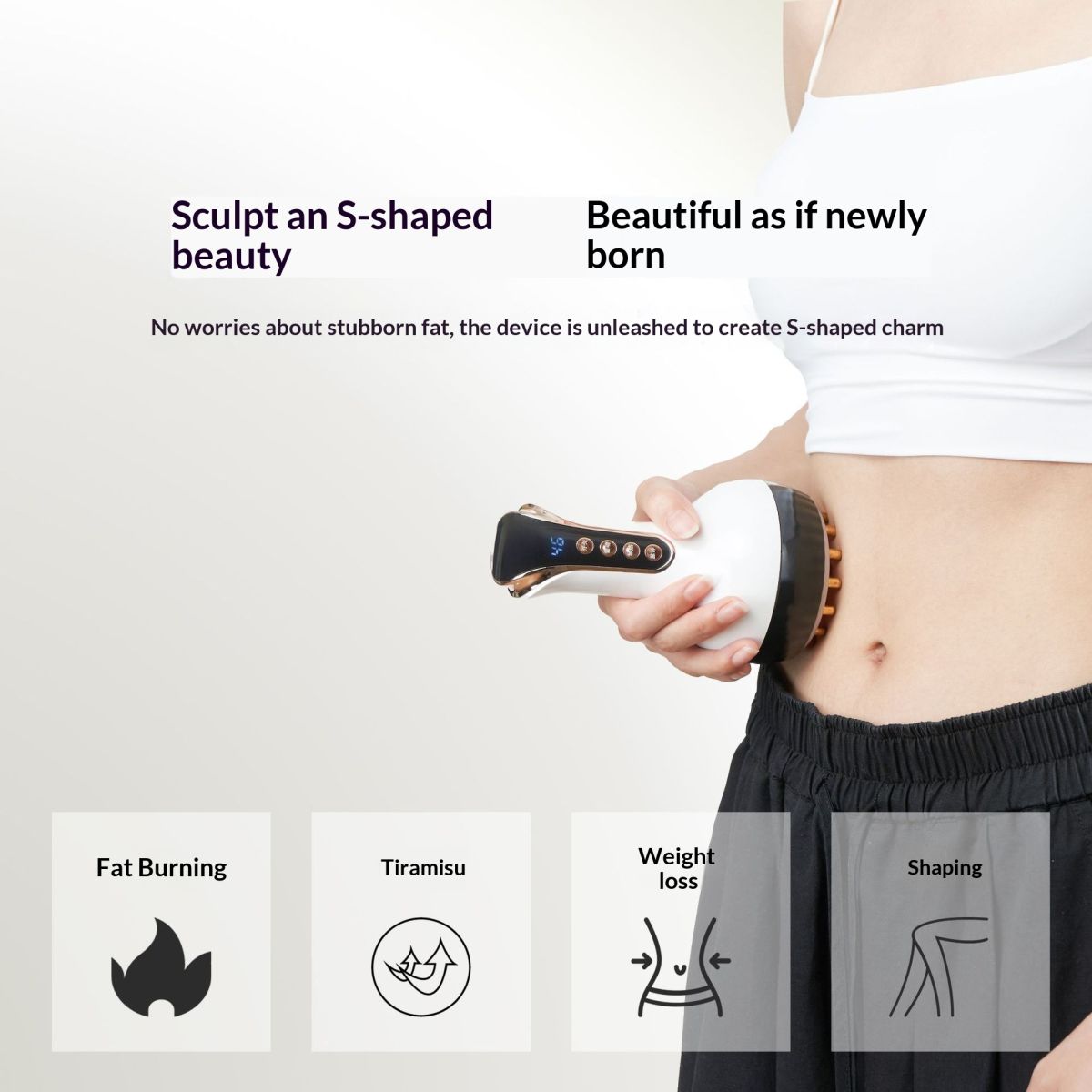 Electric Meridian Brush Massage Belly Roller Belly Massager Brush