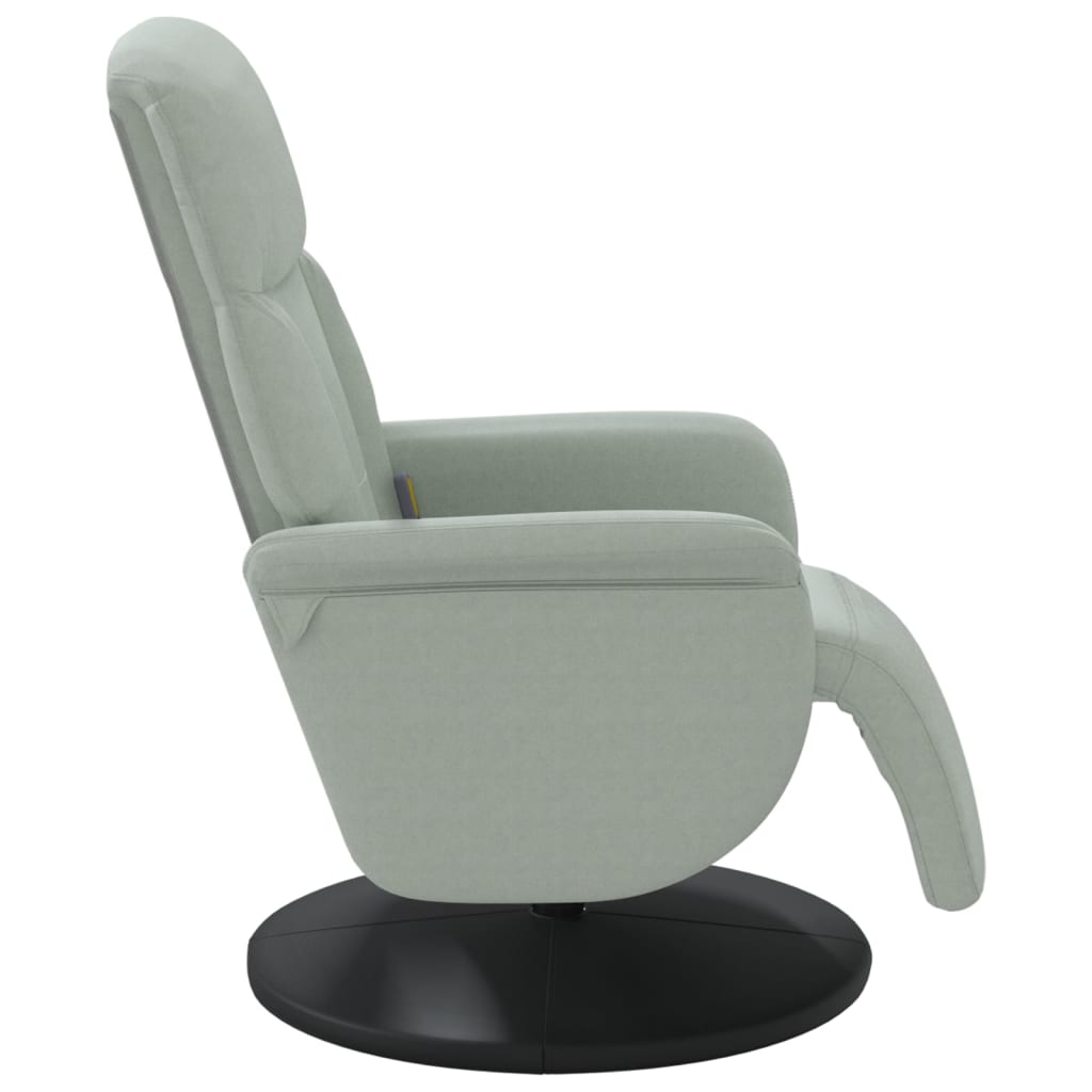 Massage Chair with Footrest Velvet   Massage Chair with