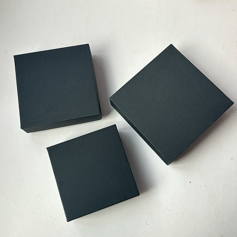 Solid Color Paper Jewelry Box - Tian Di Gai Gift Packaging for Necklaces Earrings Rings Bracelets