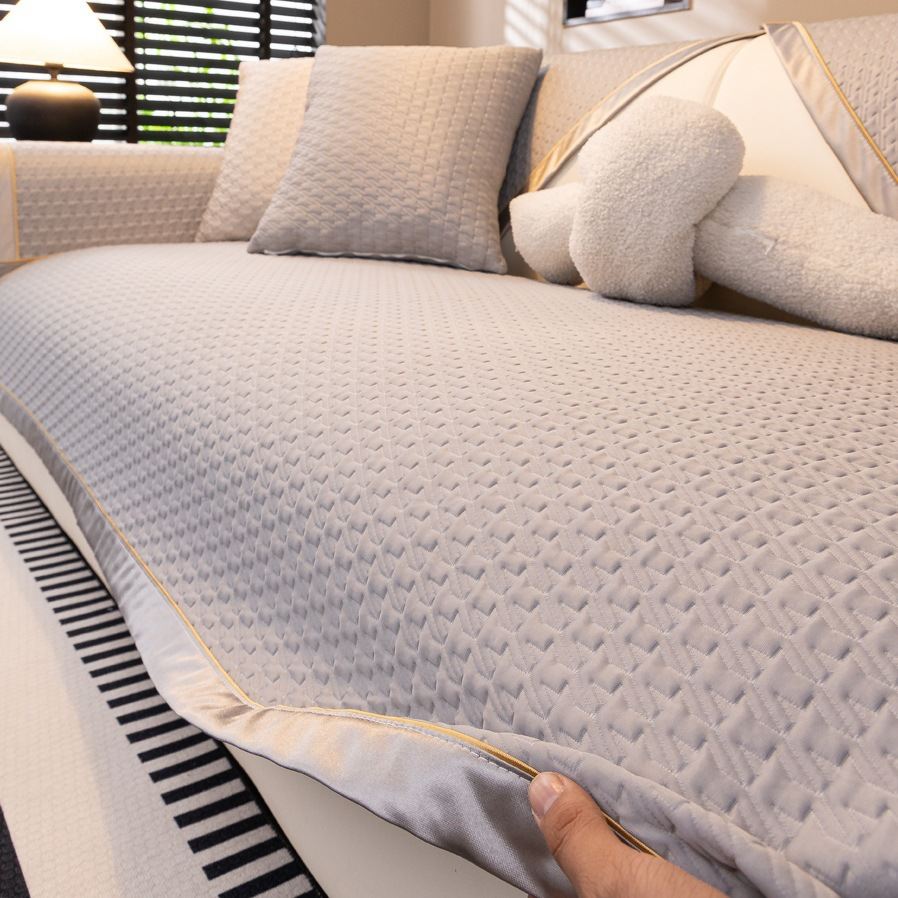 Cool Mung Bean Beads Cooling Silk Sofa Mat Ice Silk Cool-feel